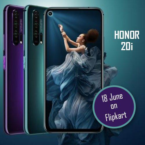 Honor 20i will be available from 18 June on Flipkart