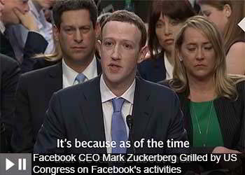 Facebook CEO Mark Zuckerberg Grilled by US Congress on Facebook's activities