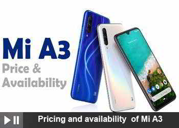 Pricing and availability  of Mi A3