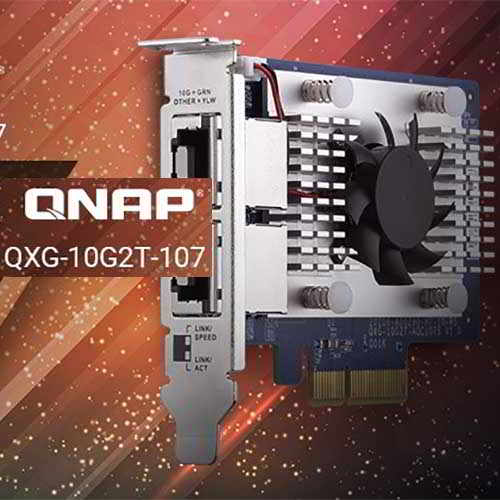 QNAP launches QXG-10G2T-107 dual-port 5-speed 10GBASE-T NIC