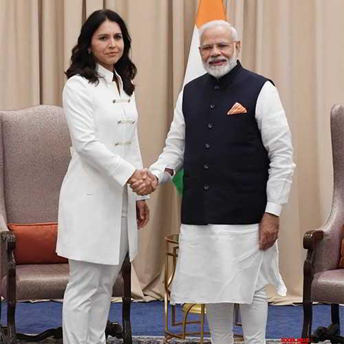 PM Modi Meets US Presidential Candidate Tulsi Gabbard