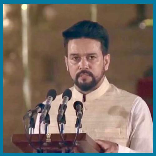 Budget estimates for CGST for 2019-20 fixed at Rs 6,63,343 crore - Anurag Thakur