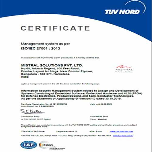 Mistral is now an ISO/IEC 27001:2013 Certified Company