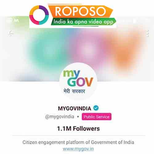 MyGov supports Roposo in PM Modi's #AatmaNirbharBharatAbhiyaan Campaign MyGov supports Roposo in PM Modi's #AatmaNirbharBharatAbhiyaan Campaign