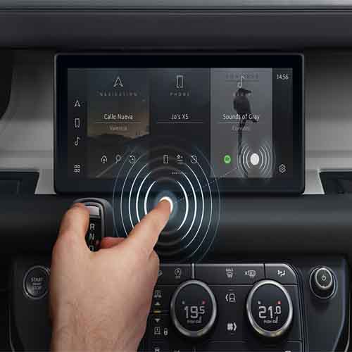 Jaguar Land Rover develops contactless touchscreen Jaguar Land Rover develops contactless touchscreen