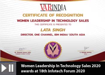 Women Leadership In Technology Sales 2020 awards at 18th Infotech Forum 2020