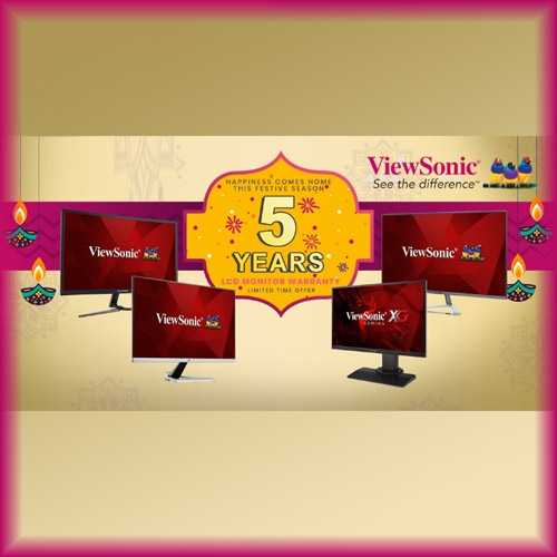ViewSonic offers extended warranty of Five Years on its Monitors