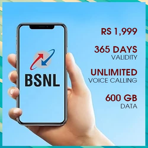 BSNL comes up with new plan with 365 days validity, unlimited voice calling and 600 GB data for Rs 1,999