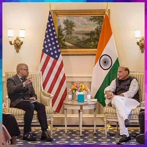 Rajnath Singh meets with aerospace giants Boeing and Raytheon executives during his US visit Rajnath Singh meets with aerospace giants Boeing and Raytheon executives during his US visit
