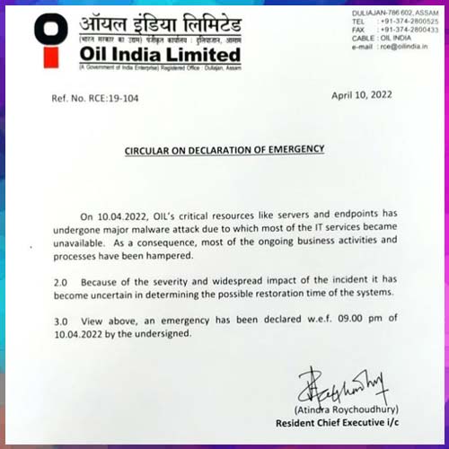 Cyberattack hits Oil India HQ, hackers demand Rs 57 crore in Bitcoin