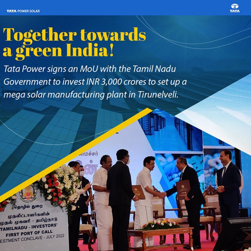 Tata Power to invest in solar cell & module manufacturing unit in Tamil Nadu