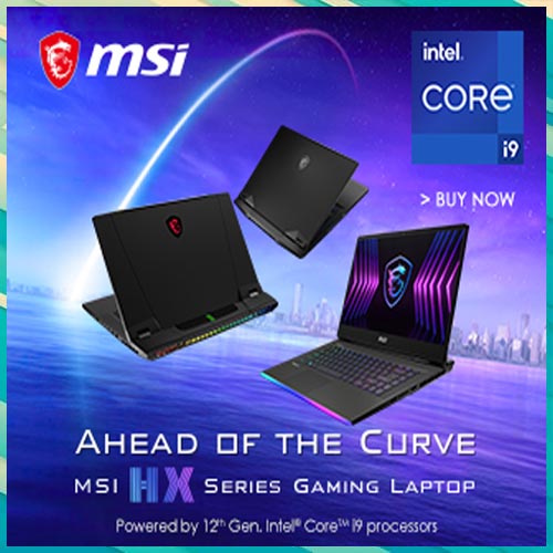 MSI unveils its new gaming laptops powered by 12th Gen Intel Core HX series processor