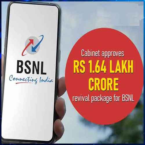 Centre provides Rs 1.64-lakh-crore revival package to BSNL