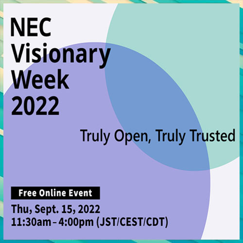 NEC Visionary Week 2022 to provide insights on the future of society and business