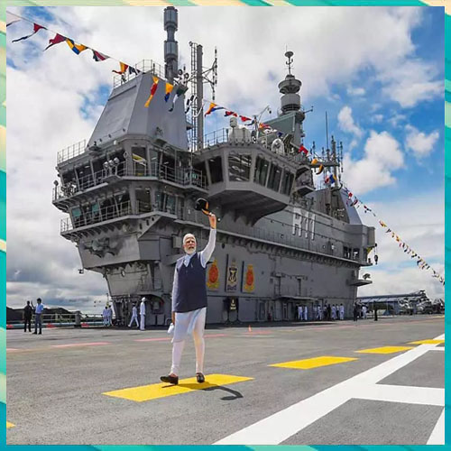 India launches a aircraft carrier warship - INS Vikrant