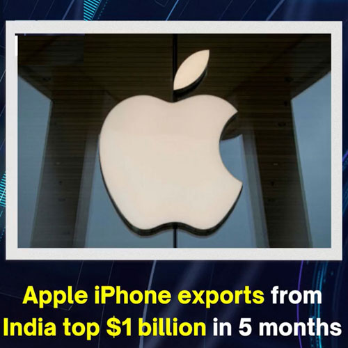 India exports iPhones worth $1 billion in 5 months