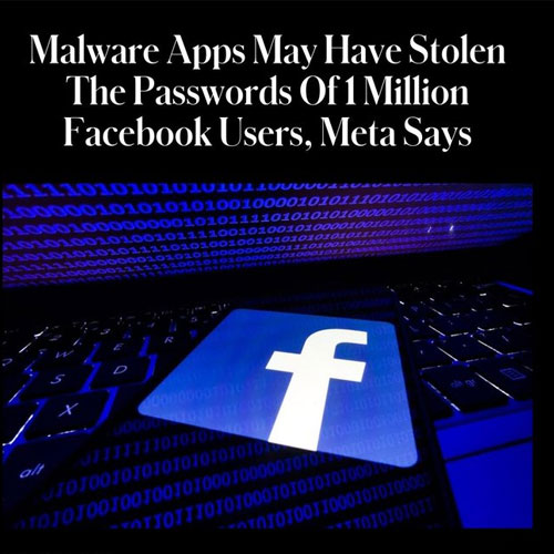 Facebook informs 1 million users about their stolen account credentials