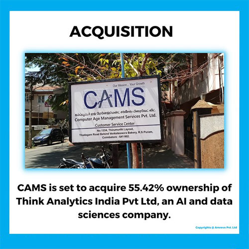 CAMS to buy majority stake in Think Analytics India CAMS to buy majority stake in Think Analytics India