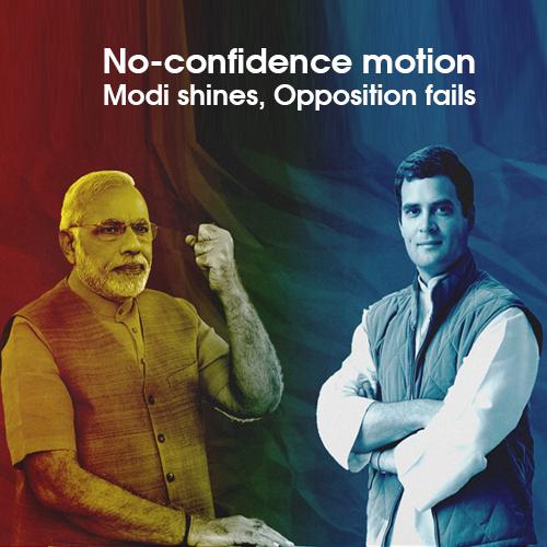 No-confidence motion: Modi shines, Opposition fails