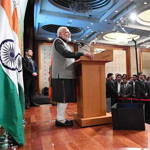 PM addresses Indian Community in Korea