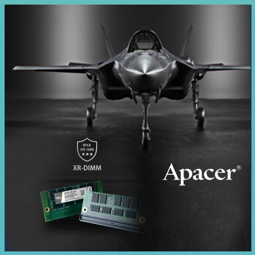 Apacer unveils XR-DIMM DRAM module with RTCA DO-160G certification