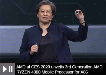 AMD at CES 2020 unveils 3rd Generation AMD RYZEN 4000 Mobile Processor for X86