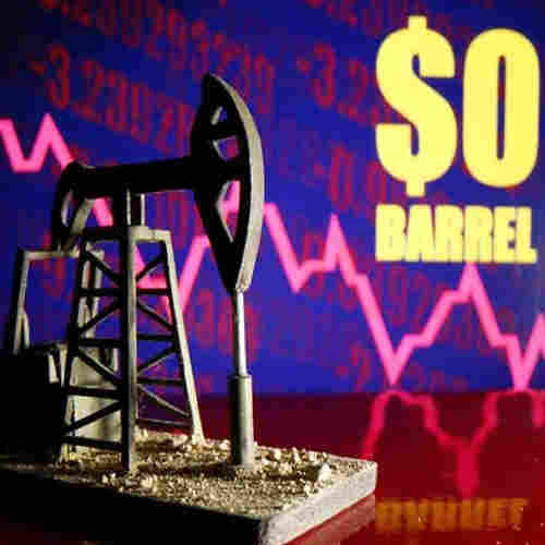 US oil price falls below $0 a barrel for the first time in history 