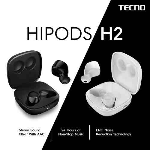 TECNO unveils Hipods H2 bluetooth earbuds