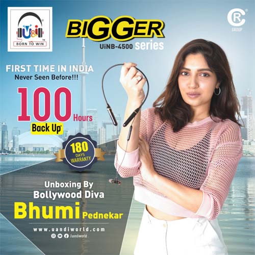 Bhumi Pednekar to launch U&i's new wireless neckband 'Bigger'