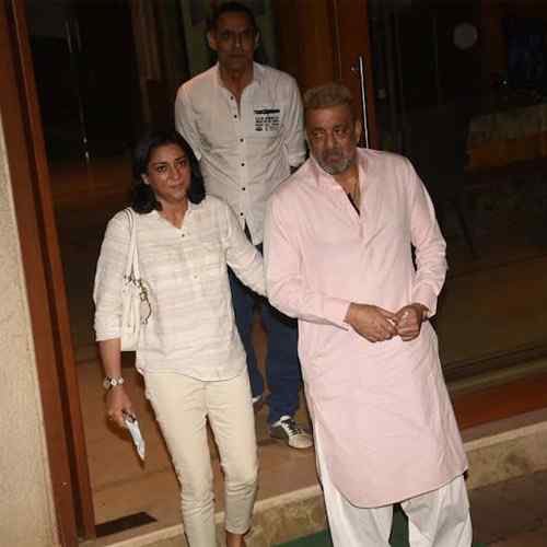 After beating cancer Sanjay Dutt returns home