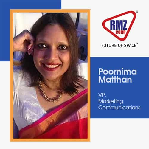 Poornima Matthan  joins RMZ Corp as VP, Marketing Communications