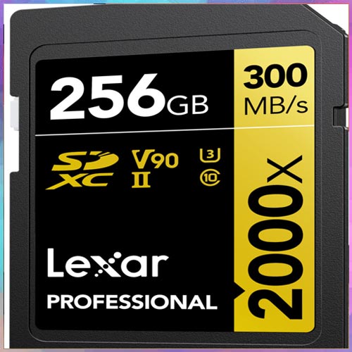 Lexar launches 2000x 256GB SDXC UHS-Ii V90 Card GOLD Series