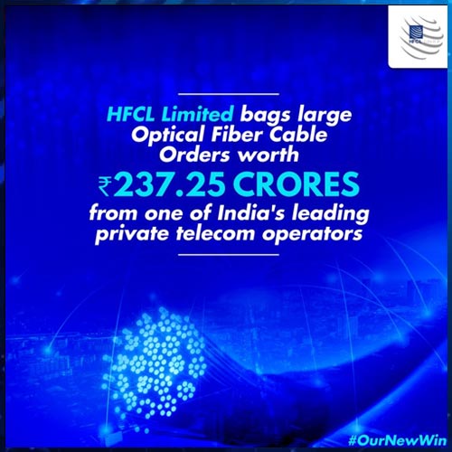 HFCL bags Rs 237.25 crore optical fibre cables order from a private telecom operator
