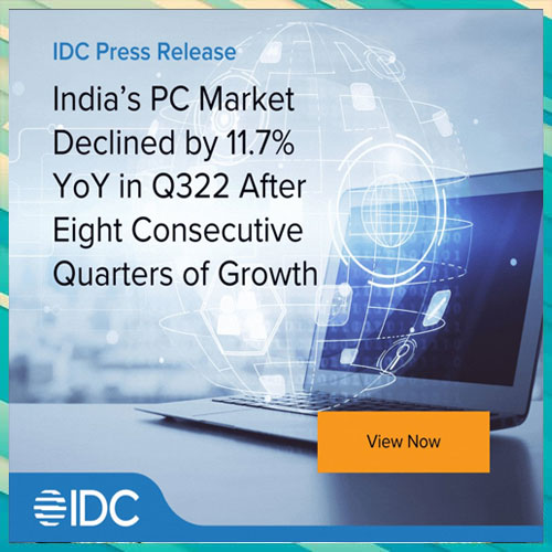 India’s PC Market declined by 11.7% YoY in Q322: IDC