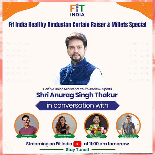 Anurag Singh Thakur launches Fit India's Healthy Hindustan Talk Series