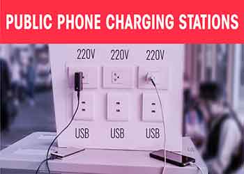 Public phone charging stations