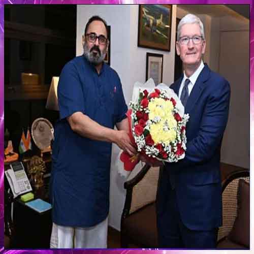Tim Cook meets Rajeev Chandrasekhar, discusses increasing local manufacturing and export
