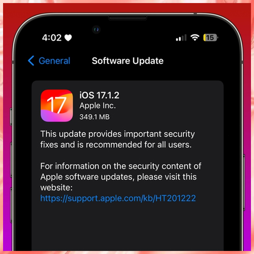 Apple updates iOS 17.1.2 with improved security patches