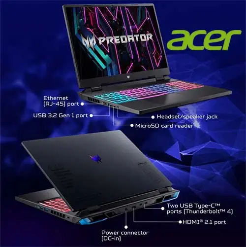 Acer offers AI Powered Gaming laptops - Predator Helios 16 and Neo